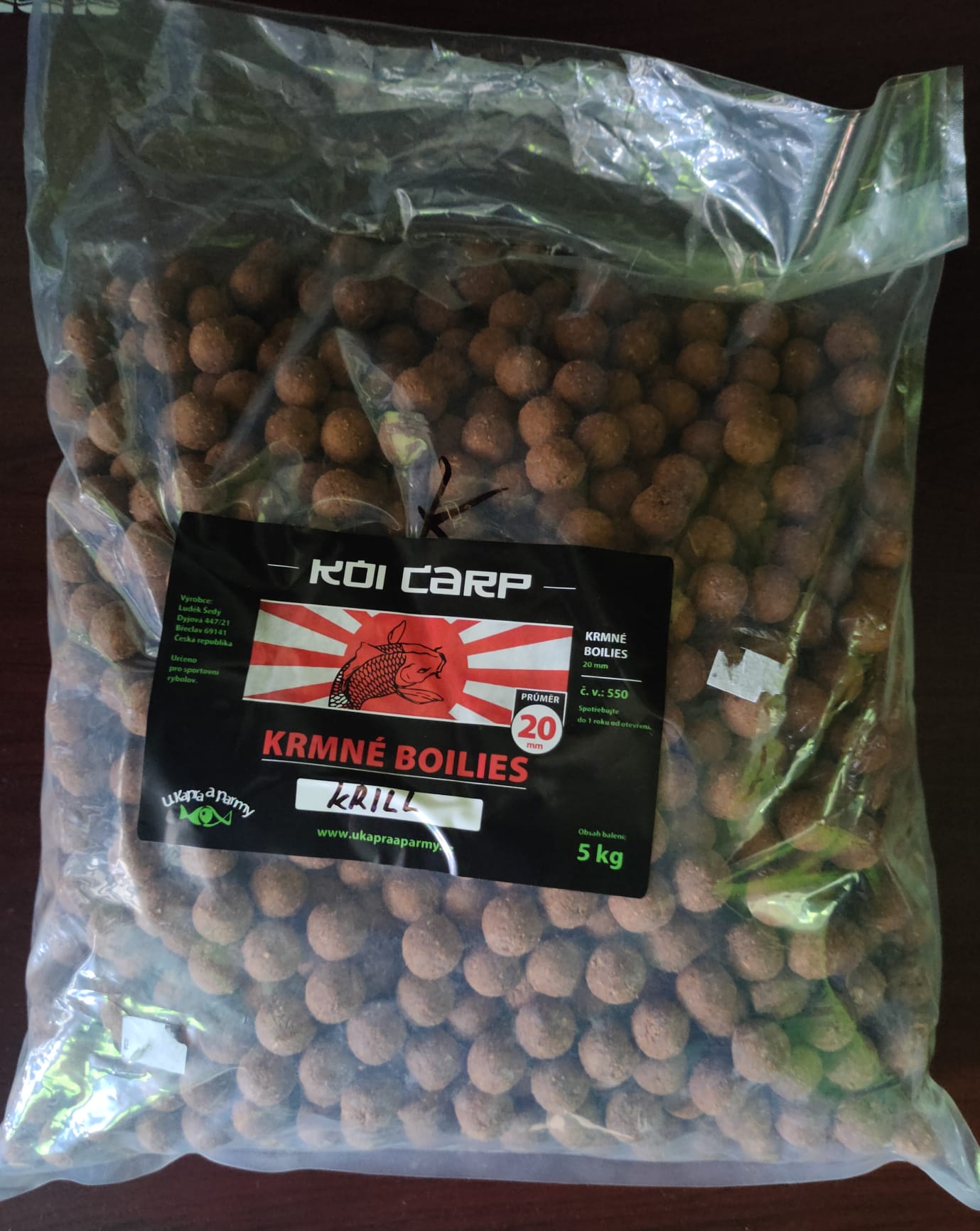 Krmné boilies KOI CARP 5kg 20mm KRILL